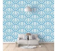 XLMING Arte Creativa Astratta Blu Dipinta A Mano 3D Carta da Parati Premium Aspetto Della Seta Studio Soggiorno Camera Letto Parete Divano Muro-200cm×140cm