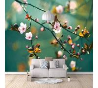 XLMING Arte Minimalista Rami D'Albero Fiori 3D Carta da Parati Premium Aspetto Della Seta Studio Soggiorno Camera Letto Parete Divano Muro-350cm×256cm