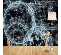 XLMING Astratto Disegnato A Mano Arte Lavagna Formule Matematiche 3D Carta da Parati Tessuto in Seta Ufficio Sala Pranzo Divano Camera Soggiorno TV Sfondo Muro-150cm×105cm