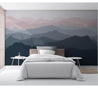 XLMING Astratto Disegnato A Mano Arte Tridimensionale Picchi Di Montagna Con L'Inchiostro 3D Carta Da Parati Seta Testurizzata Alta Qualità Soggiorno Divano Camera Letto Pranzo Casa Muro-200cm×140cm