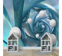 XLMING Astratto Tridimensionale Spazio Poliedro Bianco Sfera 3D Carta da Parati Premium Aspetto Della Seta Studio Soggiorno Camera Letto Parete Divano Muro-150cm×105cm