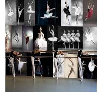 XLMING Bella Ballerina Danza Sala Da Ballo Yoga 3D Carta da Parati Premium Aspetto Della Seta Studio Soggiorno Camera Letto Parete Divano Muro-250cm×170cm