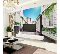 XLMING Bella Città Paesaggio Architettura Strada Cielo 3D Carta da Parati Premium Aspetto Della Seta Studio Soggiorno Camera Letto Parete Divano Muro-200cm×140cm