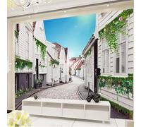 XLMING Bella Città Paesaggio Architettura Strada Cielo 3D Carta Da Parati Seta Testurizzata Alta Qualità Soggiorno Divano Camera Letto Pranzo Casa Muro-430cm×300cm