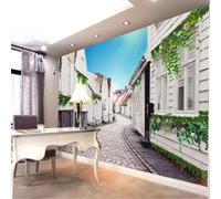 XLMING Bella Città Paesaggio Architettura Strada Cielo 3D Carta da Parati Tessuto in Seta Ufficio Sala Pranzo Divano Camera Soggiorno TV Sfondo Muro-250cm×170cm
