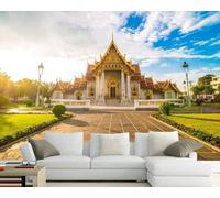 XLMING Cielo Azzurro Nuvole Bianche Castelli Sole Prati 3D Carta da Parati Tessuto in Seta Ufficio Sala Pranzo Divano Camera Soggiorno TV Sfondo Muro-150cm×105cm