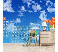 XLMING Cielo Blu Nuvole Bianche Lettere Creatività Arte 3D Carta da Parati Premium Aspetto Della Seta Studio Soggiorno Camera Letto Parete Divano Muro-200cm×140cm