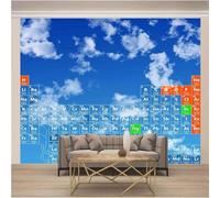 XLMING Cielo Blu Nuvole Bianche Lettere Creatività Arte 3D Carta Da Parati Seta Testurizzata Alta Qualità Soggiorno Divano Camera Letto Pranzo Casa Muro-400cm×280cm