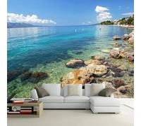 XLMING Cielo Mare Montagne Boschi Spiaggia 3D Carta Da Parati Lusso Casa Soggiorno Divano Mobili Floreale Camera Letto TV Sfondo Muro-400cm×280cm