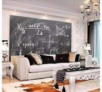 XLMING Creatività Lavagna Disegnato A Mano Formula Matematica Individualità 3D Carta da Parati Premium Aspetto Della Seta Studio Soggiorno Camera Letto Parete Divano Muro-150cm×105cm