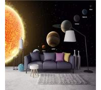 XLMING Creatività Universo Cielo Stellato Nove Stelle Allineate Stelle 3D Carta da Parati Tessuto in Seta Ufficio Sala Pranzo Divano Camera Soggiorno TV Sfondo Muro-200cm×140cm