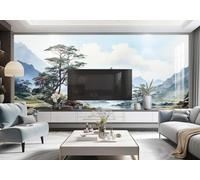 XLMING Creativo Tridimensionale Cime Montuose Fiumi Boschi Carta Da Parati 3D Seta lusso Studio Sala Pranzo Divano Camera Per Mobili Letto Soggiorno Tv Muro-250cm×170cm