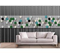 XLMING Creativo Tridimensionale Multicolore Geometrico Esagonale Carta Da Parati 3D Seta lusso Studio Sala Pranzo Divano Camera Per Mobili Letto Soggiorno Tv Muro-150cm×105cm