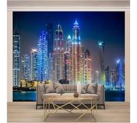 XLMING Cubi Semplice Città Architettura Fiume 3D Carta Da Parati Lusso Casa Soggiorno Divano Mobili Floreale Camera Letto TV Sfondo Muro-250cm×170cm