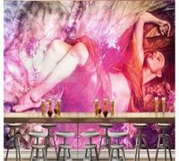 XLMING Discoteca Personalità Bellezze Salette Ktv Arredamento 3D Carta da Parati Tessuto in Seta Ufficio Sala Pranzo Divano Camera Soggiorno TV Sfondo Muro-150cm×105cm