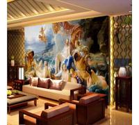 XLMING Disegnato A Mano Acquerellato Arte Personaggi Angioletti 3D Carta da Parati Premium Aspetto Della Seta Studio Soggiorno Camera Letto Parete Divano Muro-200cm×140cm