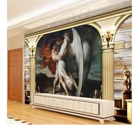 XLMING Disegnato A Mano Retrò Angeli Danza Tridimensionale Muri Di Mattoni 3D Carta da Parati Premium Aspetto Della Seta Studio Soggiorno Camera Letto Parete Divano Muro-150cm×105cm