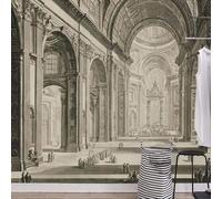 XLMING Disegnato A Mano Retrò Arte Architettura Chiesa Schizzo 3D Carta da Parati Premium Aspetto Della Seta Studio Soggiorno Camera Letto Parete Divano Muro-250cm×170cm