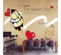 XLMING Disegnato A Mano Rosso Cuore Gelato Creativo Carta Da Parati 3D Seta lusso Studio Sala Pranzo Divano Camera Per Mobili Letto Soggiorno Tv Muro-300cm×210cm