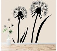 XLMING Fiore Di Tarassaco Nero Semi Che Volano Via Minimalista Piante 3D Carta da Parati Premium Aspetto Della Seta Studio Soggiorno Camera Letto Parete Divano Muro-430cm×300cm