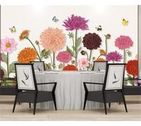 XLMING Fiori Caldi Belli E Colorati Farfalle 3D Carta da Parati Tessuto in Seta Ufficio Sala Pranzo Divano Camera Soggiorno TV Sfondo Muro-150cm×105cm