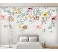 XLMING Foglie E Fiori Tridimensionali Arte Creativa 3D Carta da Parati Premium Aspetto Della Seta Studio Soggiorno Camera Letto Parete Divano Muro-400cm×280cm