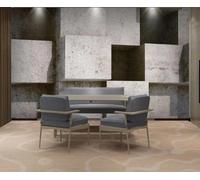 XLMING Grande Tridimensionale Grigio Geometrico Architettura Carta Da Parati 3D Seta lusso Studio Sala Pranzo Divano Camera Per Mobili Letto Soggiorno Tv Muro-430cm×300cm