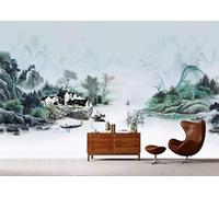 XLMING Inchiostro Paesaggio Casa Volo degli Uccelli Creativo 3D Carta Da Parati Seta Testurizzata Alta Qualità Soggiorno Divano Camera Letto Pranzo Casa Muro-150cm×105cm