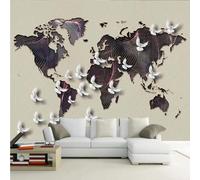 XLMING Linea D'Uccello Astratta D'Arte Retrò Stereoscopica 3D Carta da Parati Premium Aspetto Della Seta Studio Soggiorno Camera Letto Parete Divano Muro-200cm×140cm