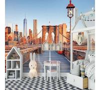 XLMING Ponti Creativi Cubici Città Edifici 3D Carta Da Parati Seta Testurizzata Alta Qualità Soggiorno Divano Camera Letto Pranzo Casa Muro-430cm×300cm