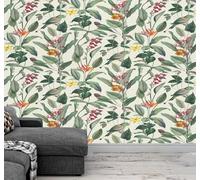 XLMING Retro Lusso Accessibile Campagna Piante Uccelli E Fiori Pappagalli Carta Da Parati 3D Seta lusso Studio Sala Pranzo Divano Camera Per Mobili Letto Soggiorno Tv Muro-250cm×170cm