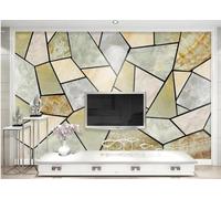 XLMING Retrò Multicolore Geometrico Linee Effetto Marmo Carta Da Parati 3D Seta lusso Studio Sala Pranzo Divano Camera Per Mobili Letto Soggiorno Tv Muro-430cm×300cm
