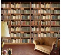 XLMING Retro Tridimensionale Libreria Libri Arte Carta Da Parati 3D Seta lusso Studio Sala Pranzo Divano Camera Per Mobili Letto Soggiorno Tv Muro-430cm×300cm
