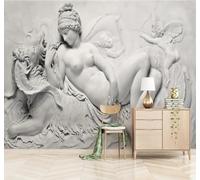 XLMING Rilievo Bianco E Nero Figure Angeli Arte 3D Carta da Parati Premium Aspetto Della Seta Studio Soggiorno Camera Letto Parete Divano Muro-430cm×300cm