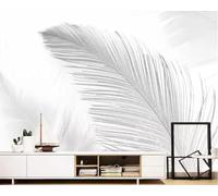 XLMING Semplice Arte Tridimensionale Di Piume Grigie 3D Carta da Parati Premium Aspetto Della Seta Studio Soggiorno Camera Letto Parete Divano Muro-250cm×170cm