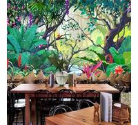 XLMING Splendido Fiore Rosso Del Fiume Della Foresta Tropicale 3D Carta Da Parati Seta Testurizzata Alta Qualità Soggiorno Divano Camera Letto Pranzo Casa Muro-400cm×280cm