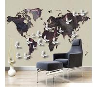 XLMING Stereo Retro Art Astratto Linea Volo degli Uccelli 3D Carta Da Parati Seta Testurizzata Alta Qualità Soggiorno Divano Camera Letto Pranzo Casa Muro-200cm×140cm