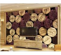 XLMING Tappo Per Bottiglia In Sughero Vintage Cubic Art 3D Carta Da Parati Seta Testurizzata Alta Qualità Soggiorno Divano Camera Letto Pranzo Casa Muro-300cm×210cm