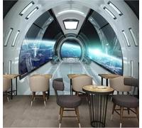 XLMING Tredimensionale Cielo Stellato Universo Capsula Spaziale Museo Della Scienza 3D Carta Da Parati Lusso Casa Soggiorno Divano Mobili Floreale Camera Letto TV Sfondo Muro-300cm×210cm