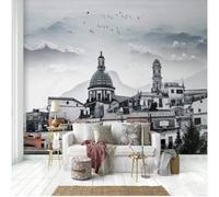 XLMING Vintage Art Architettura Chiesa Uccelli Del Cielo 3D Carta da Parati Tessuto in Seta Ufficio Sala Pranzo Divano Camera Soggiorno TV Sfondo Muro-300cm×210cm