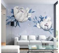 XLMING Vintage Botanico Floreale Gioielli Farfalla 3D Carta da Parati Premium Aspetto Della Seta Studio Soggiorno Camera Letto Parete Divano Muro-150cm×105cm