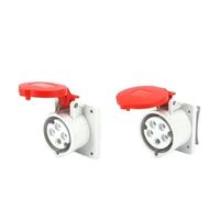 XLMURZAC 1 pz. Spina Maschio e Femmina e Presa 16A 32A IP44 Connettore Industriale Impermeabile esposto e Nascosto Rosso(LX 314Z 4 Core 16A)