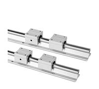 XLMURZAC Guida lineare Professionale SBR16 da 2 Pezzi D16 300 400 500 600 1000 1200 1500 mm Supporto Completamente Scorrevole + 4 Pezzi Blocco Cuscinetto lineare SBR16UU for CNC(1200mm)