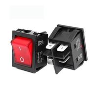 XLMURZAC Interruttore a bilanciere On off on on 30A/250V 16A/250V Heavy Duty 4 Pin t85 Interruttore a bilanciere con Luce 12V 24V 110V 220V 380V(Rot,220V)