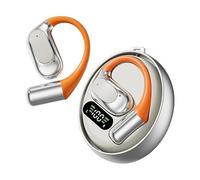 Xlorehinory Open Ear Earbuds,Earhook Lcd Color Screen Headset,Xlorehinory True Powerful Bluetooth 5.4 Open Ear Earbuds,Ipx5 Waterproof for Running And Workouts (Silver)