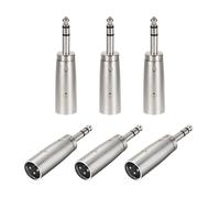 XLR a 1/4" TRS Adattatore,Equilibrato Collegare Audio Connettore 6pz