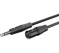 XLR Cavo XLR Maschio 3-Pin a Jack 6,35mm Maschio 3-Pin - 2m | Design bilanciato, cavo di collegamento segnale, cavo microfono, interfaccia audio, console di missaggio, unità effetti