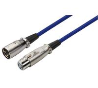 XLR Female Maschio Cavo Metallo Spina Blu 3 Metri