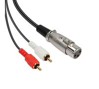 XLR Femmina a 2 Phono RCA Maschio Adattatore Y Splitter Patch Cavo XLR