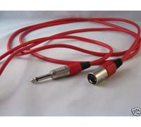 XLR Jack Prolunga Cavo Male-Mikrofon Cavo Lunghezza 5 Metri Rosso